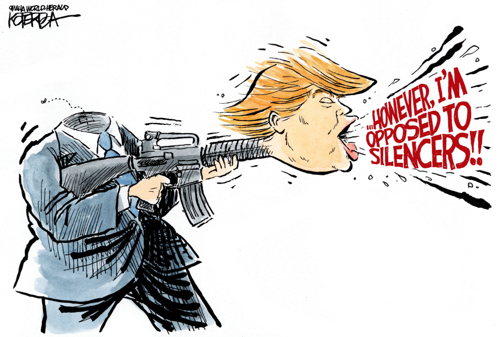 OPPOSED TO SILENCERS by Jeff Koterba