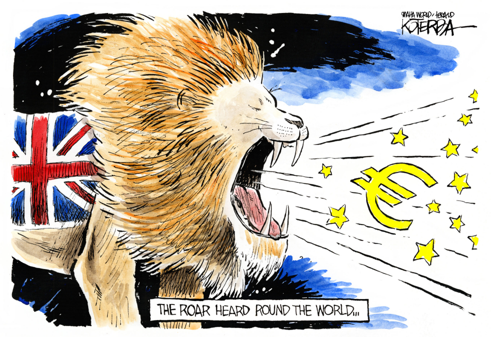  THE ROAR HEARD ROUND THE WORLD by Jeff Koterba