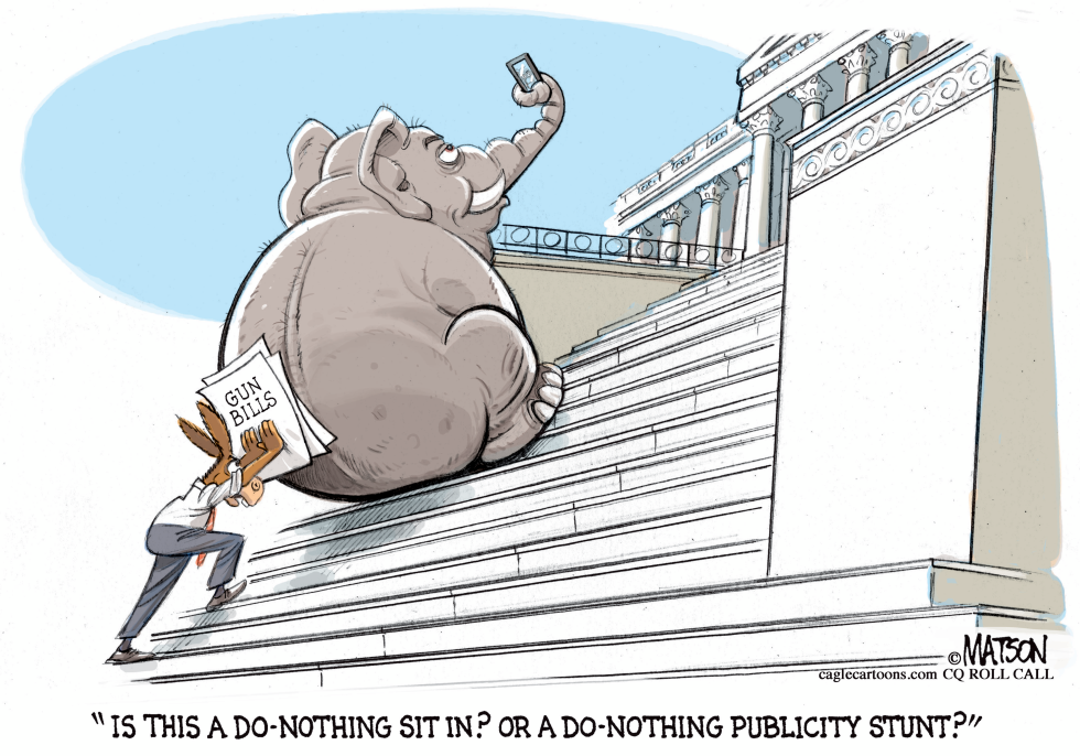 Republican Sit In Prevent Gun Legislation in House of Representatives-COLOR