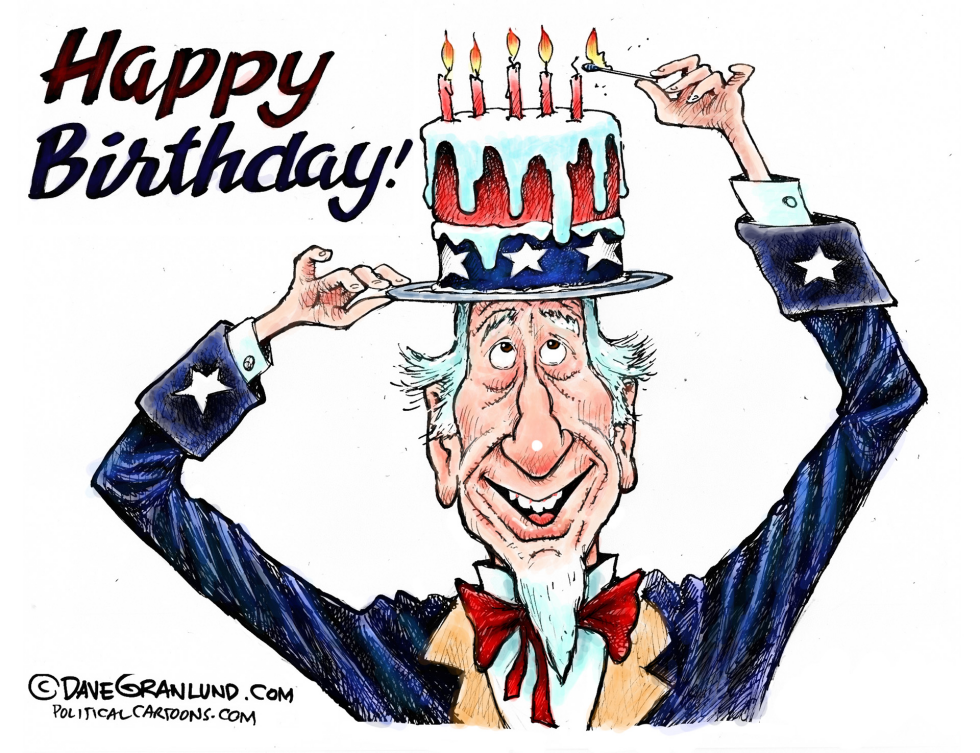  JULY 4TH BIRTHDAY by Dave Granlund