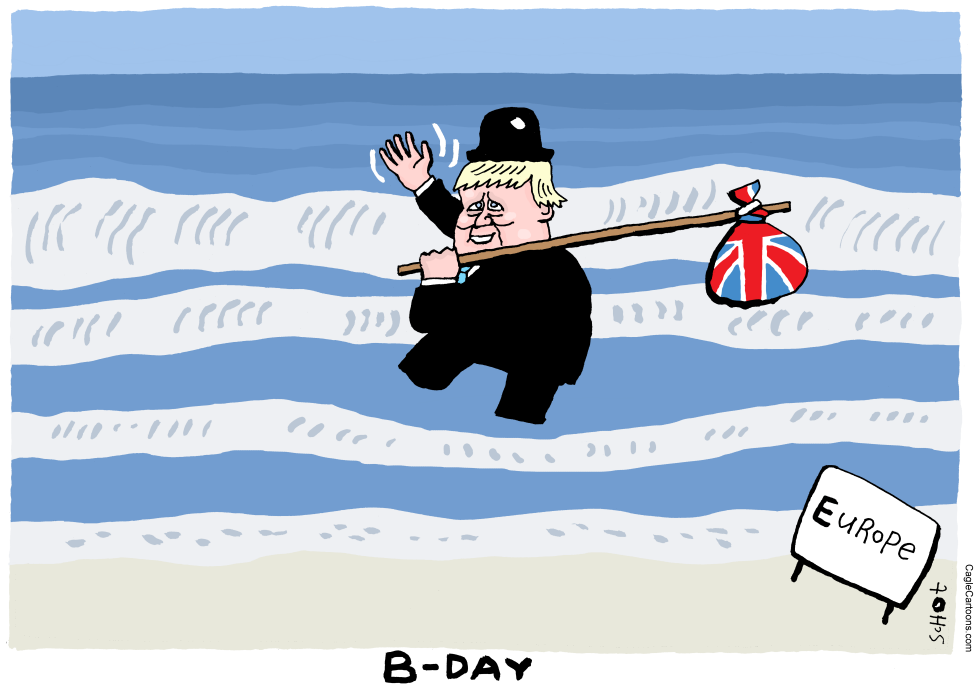 B-day, Boris Johnson is leaving the EU