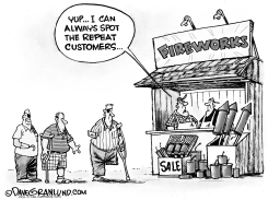 FIREWORKS AND INJURIES by Dave Granlund