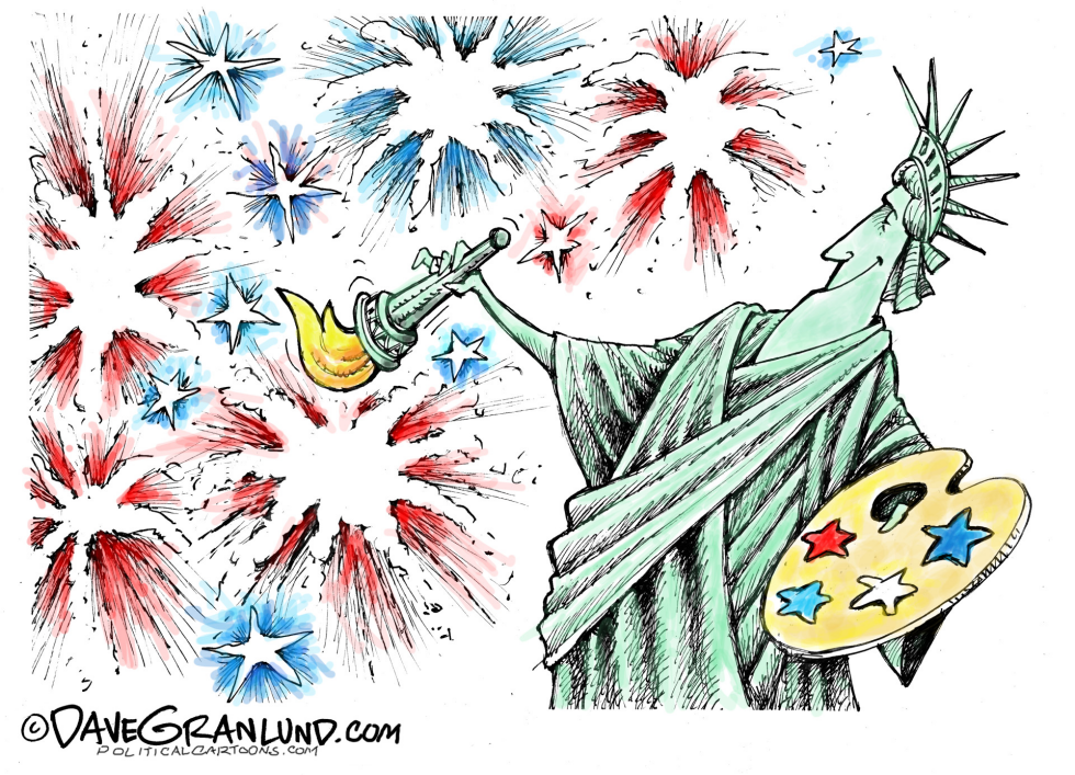  JULY 4TH PAINTER by Dave Granlund