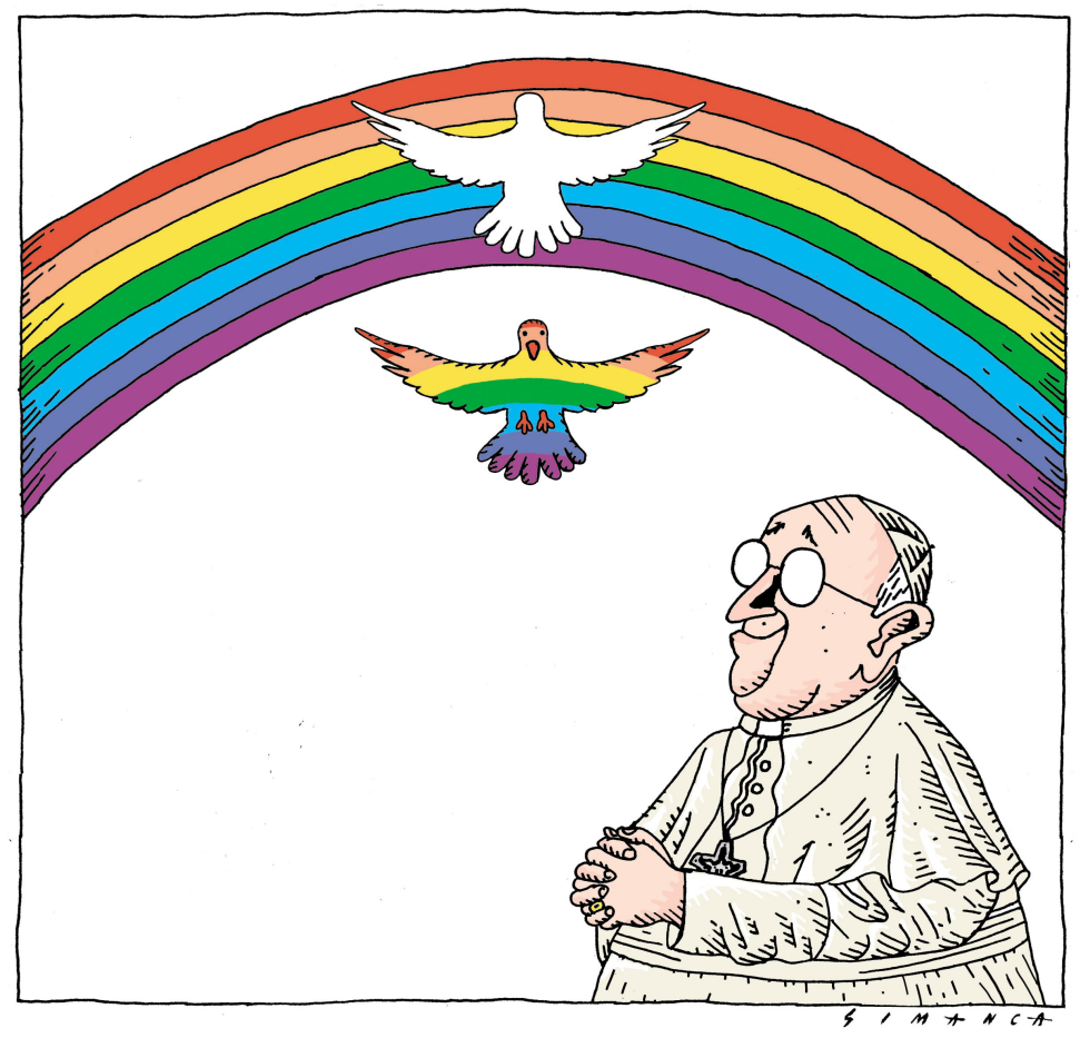 Pope Francis and Rainbow Holy Spirit