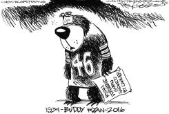 BUDDY RYAN -RIP by Milt Priggee