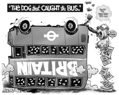 BORIS JOHNSON AND BREXIT BW by John Cole