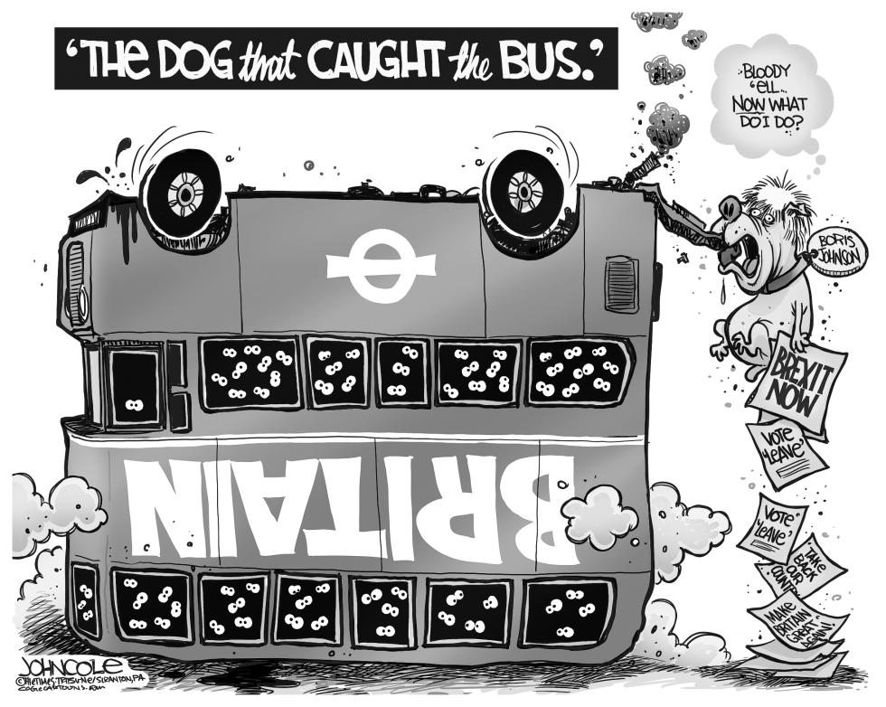 Boris Johnson and Brexit BW