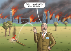 NIGEL FARAGE RESIGNS by Marian Kamensky