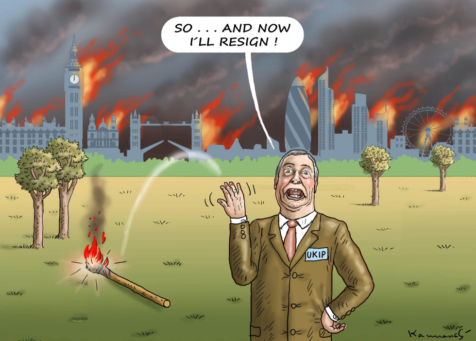 NIGEL FARAGE RESIGNS
