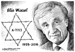 ELIE WIESEL TRIBUTE  by Dave Granlund