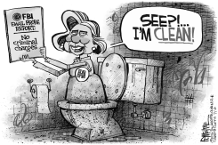 HILLARY CLEAN by Rick McKee