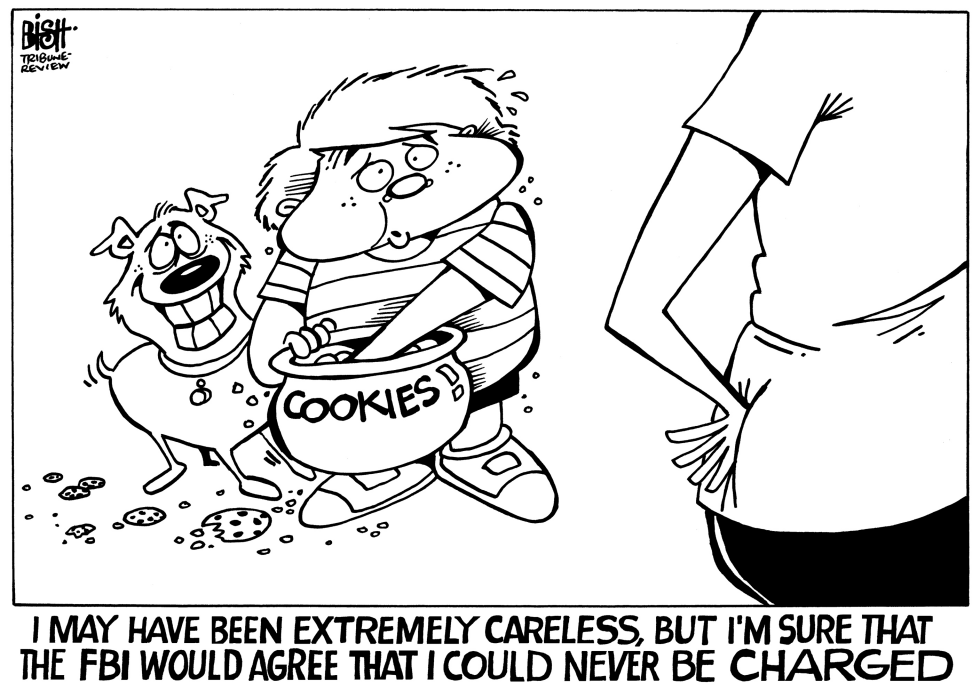 FBI AND HILLARY, B/W