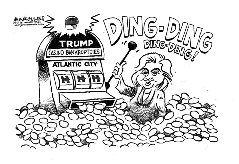 Hillary and Trump Atlantic City casinos