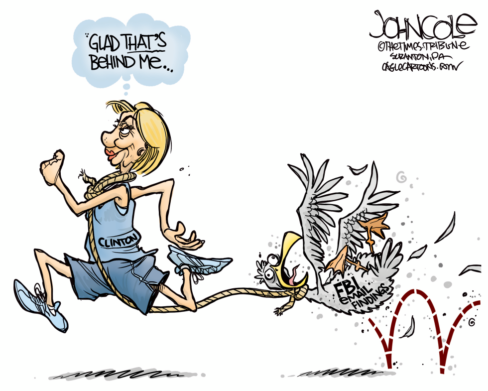 Clinton's email albatross COLOR
