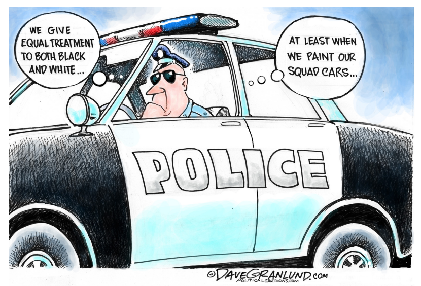 Police Black and White COLOR