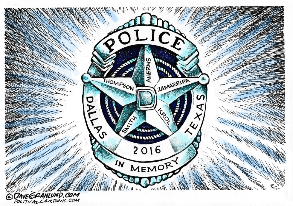  DALLAS OFFICERS TRIBUTE by Dave Granlund