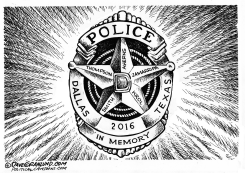 DALLAS OFFICERS TRIBUTE by Dave Granlund