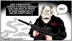 DALLAS COPS  by Bob Englehart
