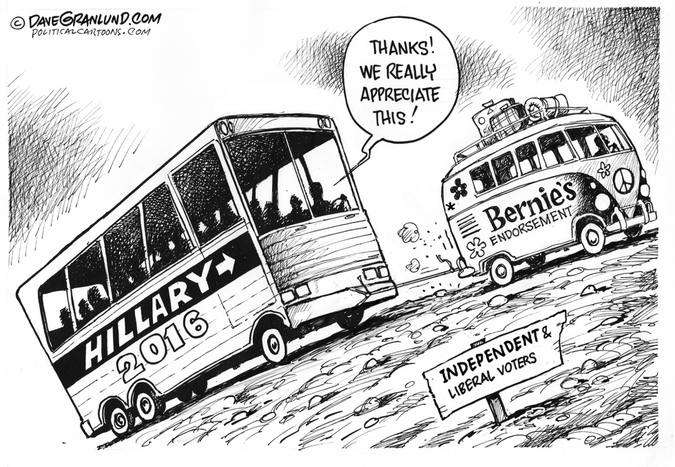 Bernie endorses Hillary