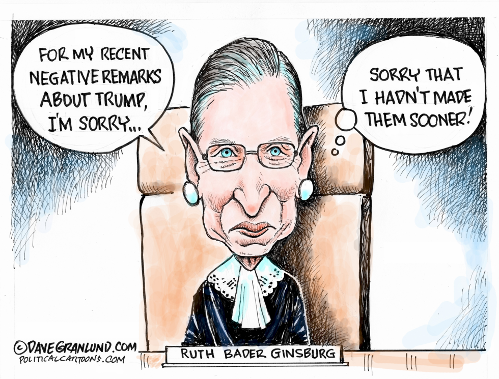  JUSTICE GINSBURG VS TRUMP by Dave Granlund