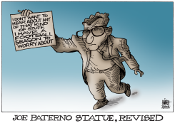 JOE PATERNO PENN STATE STATUE,  by Randy Bish