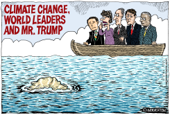 CLIMATE CHANGE WORLD LEADERS AND TRUMP by Monte Wolverton