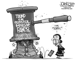 TRUMP AND GINSBURG BW by John Cole