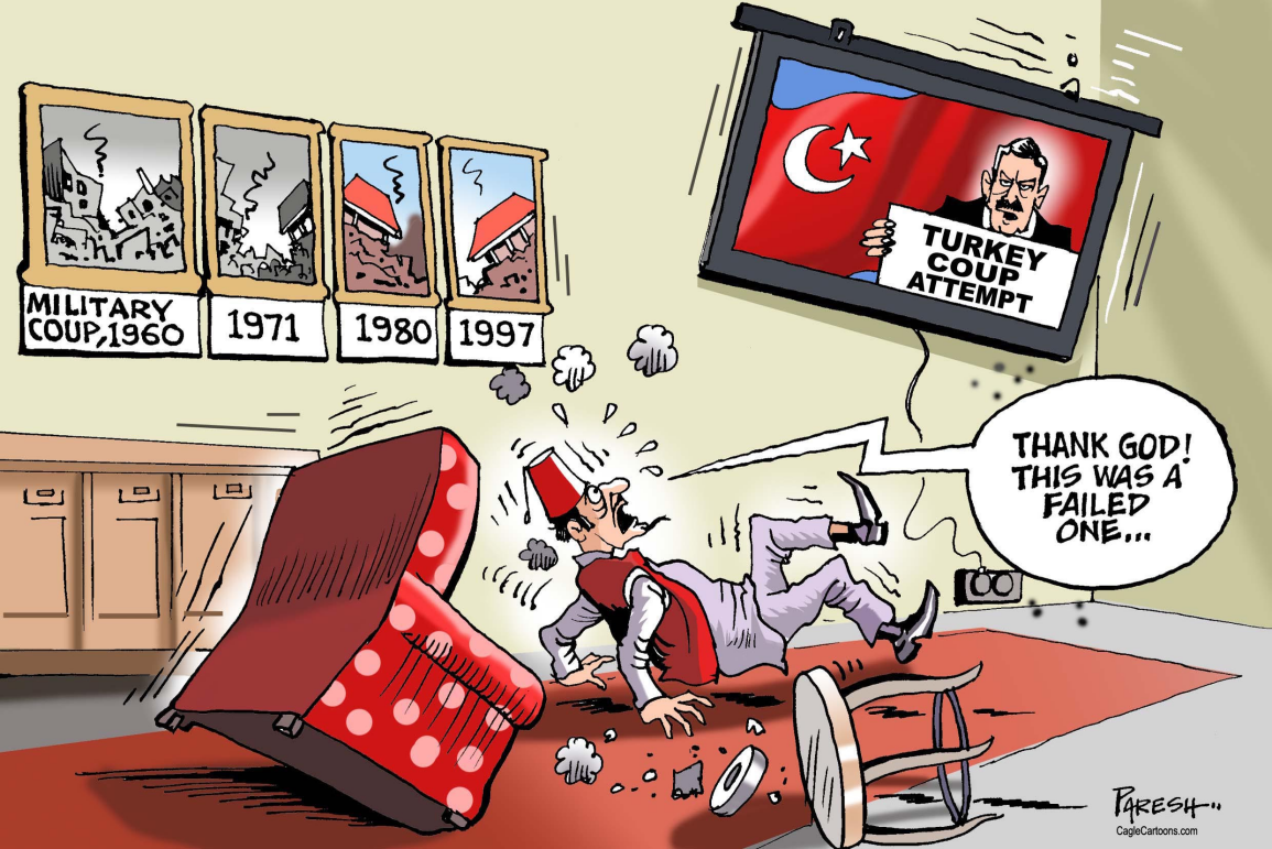 Image result for Turkey’s failed coup CARTOON