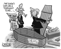 TRUMP'S PLATFORM BW by John Cole