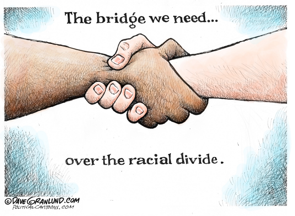  RACIAL DIVIDE BRIDGE by Dave Granlund