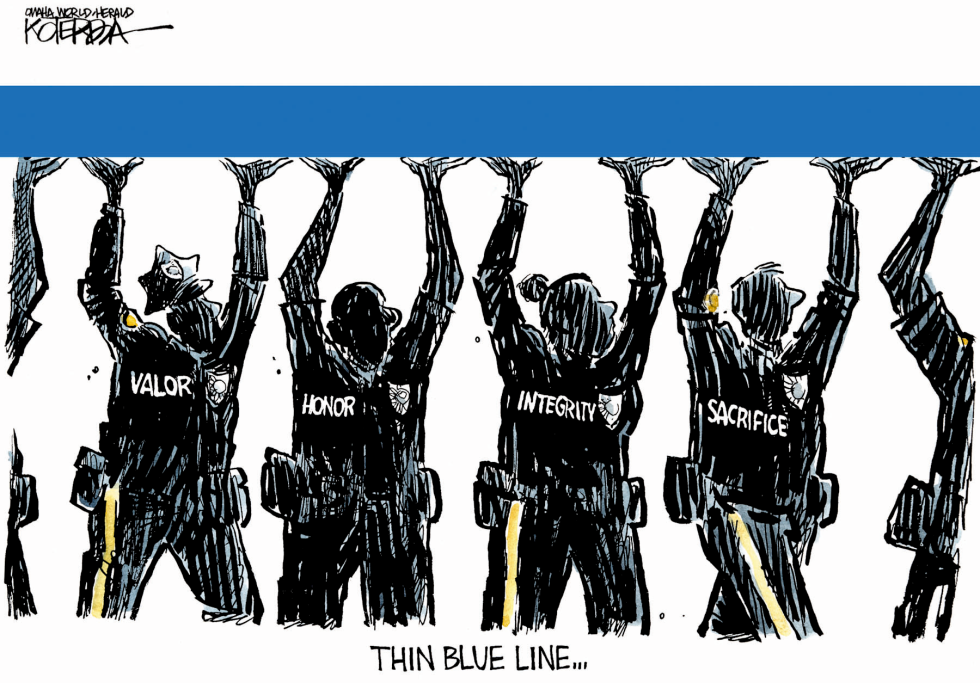  THIN BLUE LINE by Jeff Koterba