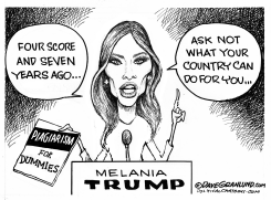 MELANIA TRUMP AND PLAGIARISM by Dave Granlund