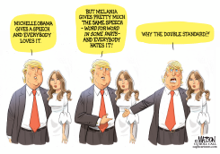 DONALD TRUMP QUESTIONS MELANIA PLAGIARISM CHARGE by R.J. Matson
