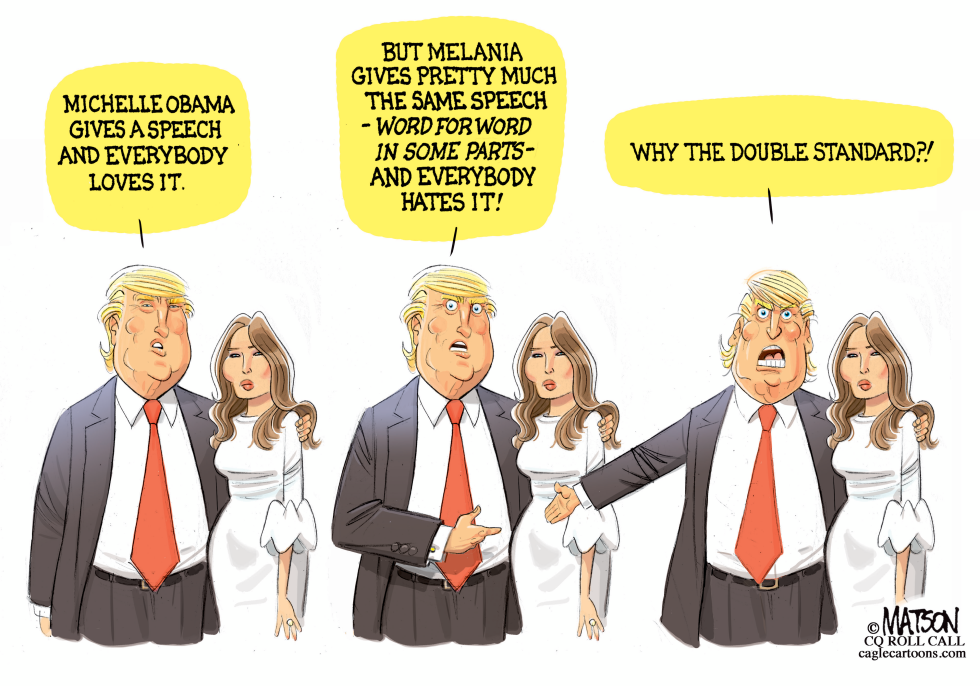 Donald Trump Questions Melania Plagiarism Charge-COLOR