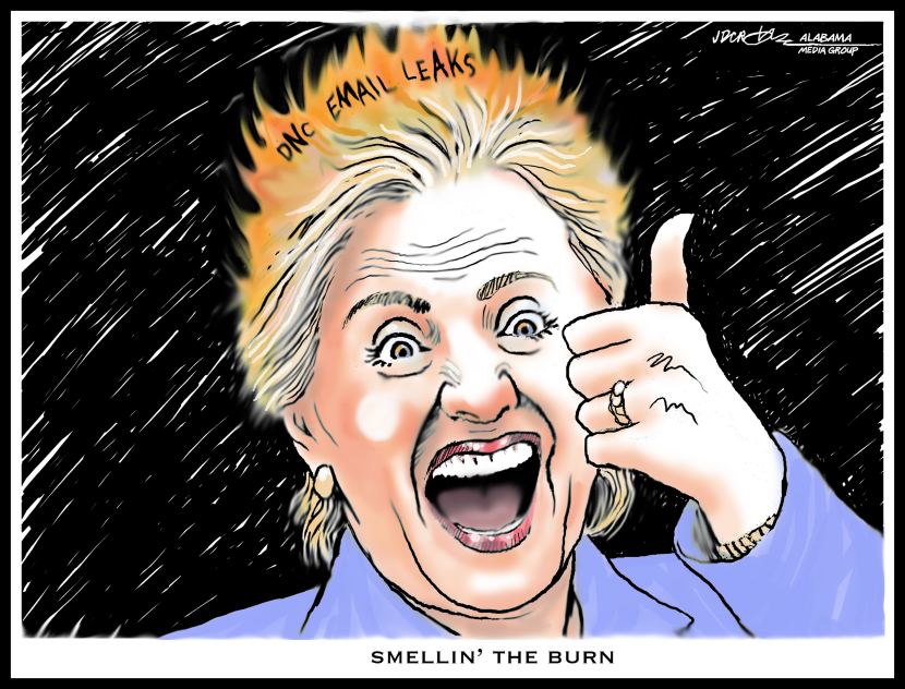 Hillary Smells the Burn