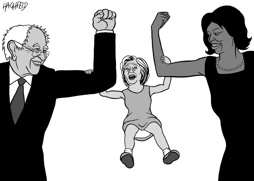 Bernie, Hillary, Michelle
