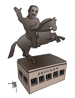 ERDOGAN STATUE by Arend Van Dam