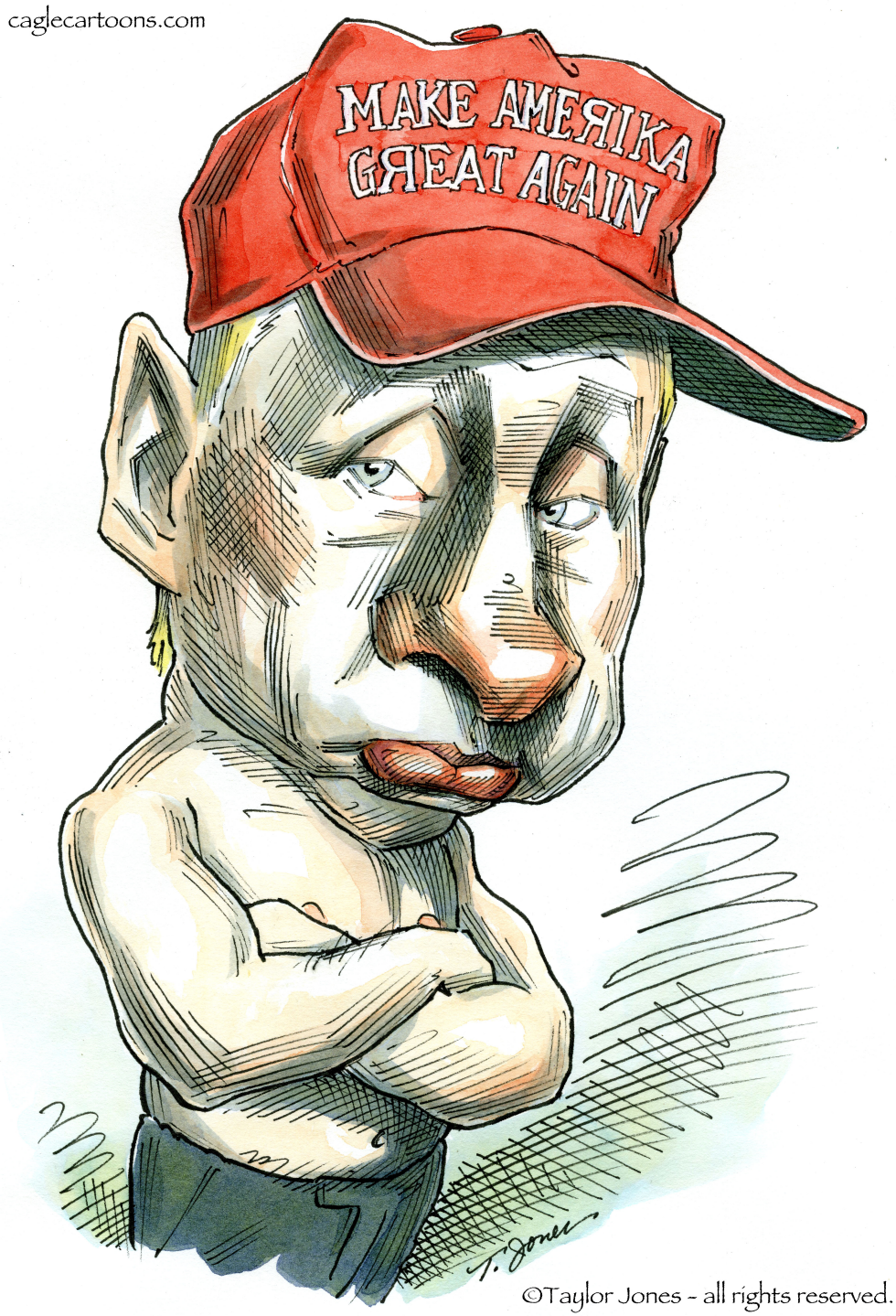 Vladimir loves The Donald - COLOR