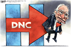 BERNIE BACKSTABBED  by Rick McKee