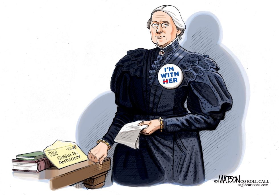 Susan B Anthony Receives A Letter From The Future-COLOR