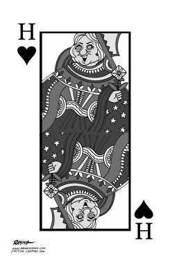 HILLARY CARD BW by Rayma Suprani