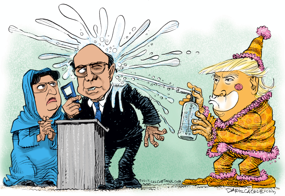  DONALD TRUMP STRIKES BACK AT KHIZR KHAN by Daryl Cagle