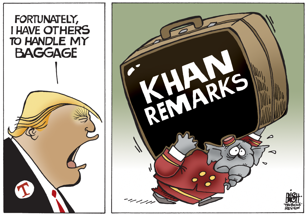 TRUMP'S KHAN REMARKS, COLOR