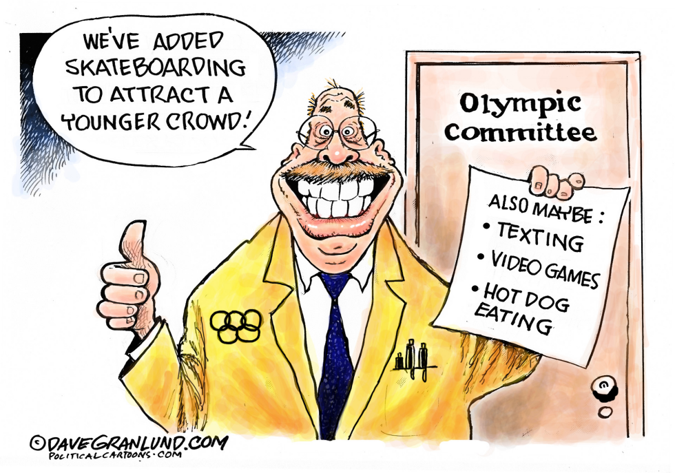  OLYMPIC SKATEBOARDING by Dave Granlund