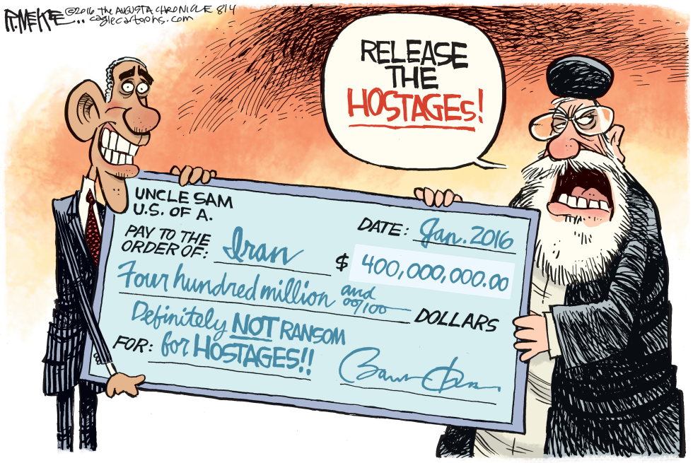  OBAMA RANSOM by Rick McKee