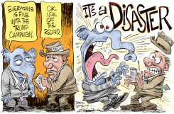 OFF THE RECORD DISASTER TRUMP  by Daryl Cagle