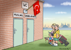 TOURISTS IN TURKEY by Marian Kamensky