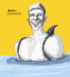 MICHAEL PHELPS OLYMPIC GOLD  by Rayma Suprani