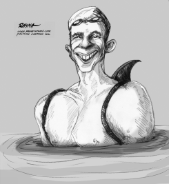 MICHAEL PHELPS OLYMPIC GOLD BW by Rayma Suprani