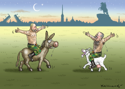 ERDOGAN MEETS PUTIN IN SANKT PETERSBURG by Marian Kamensky